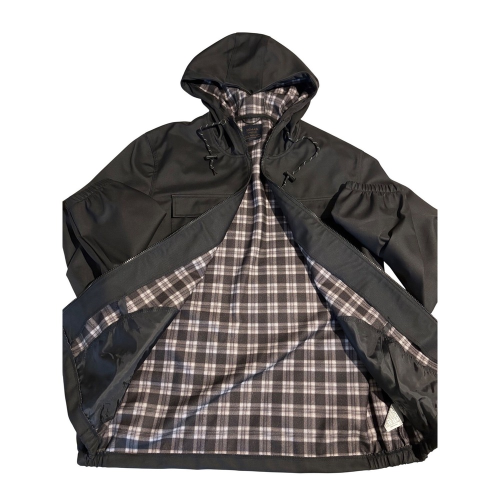 NOMAD by CRAFTFLOW Black Plaid Lined Hooded Jacket Style E THEO MN XL - Picture 10 of 14